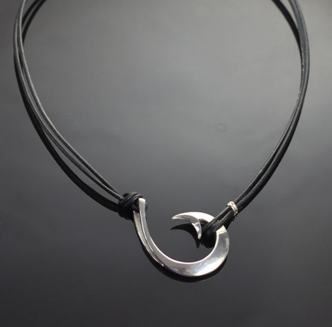 2in 1 Circle Hook Necklace-2-1P1050