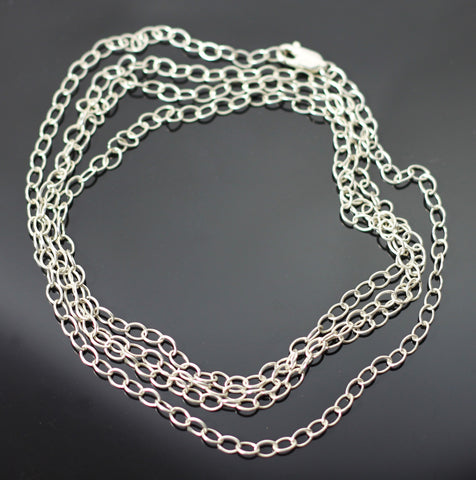 36" Sterling Silver Fine Link Chain