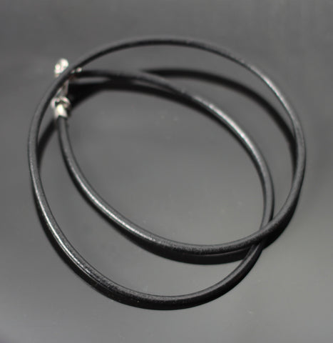3mm Black Leather Cord