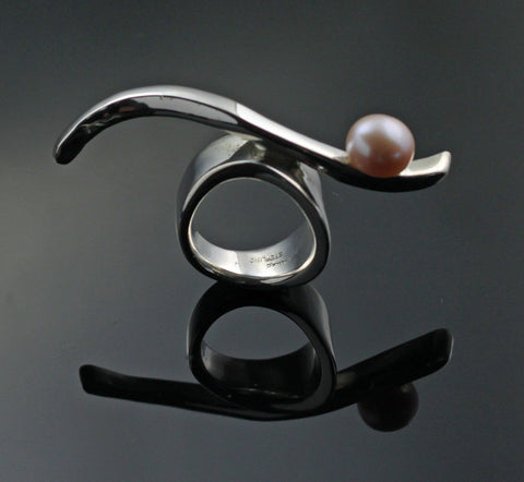 Balance Ring with Pink Pearl-R1016PP