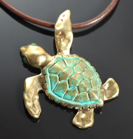 Bronze Lg. Loggerhead Pendant – BRS1010