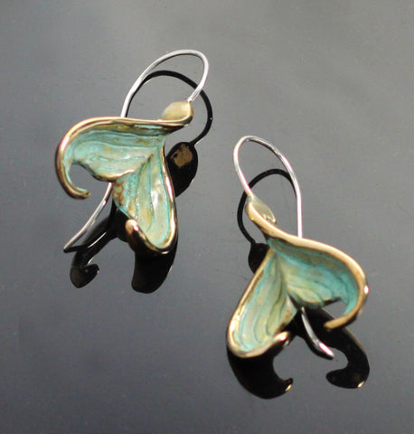 Bronze Mermaid Tail Earrings-BRE1020