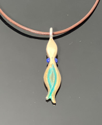 Bronze Sm Squid pendant-BRS1027
