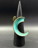 NEW! Bronze Long Wave Ring with Verde Patina-BRR1044-V