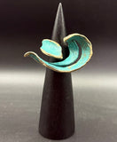 NEW! Bronze Crashing Wave Ring with Verde Patina-BRR1047-V