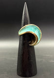 NEW! Bronze Side Wave Ring with Verde Patina-BRR1019-V