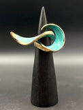 NEW! Bronze Moving Waves Ring with Verde Patina-BRR1024-V