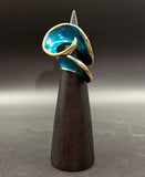 NEW! Bronze Rip Curl Ring with Blue Patina-BRR1050-B