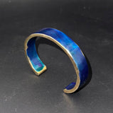 NEW! Bronze cuff with blue patina-BRB1001-B