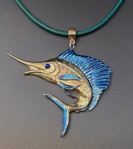 Bronze Sailfish Pendant-BRF1009