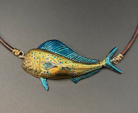 Bronze Mahi-Mahi Necklace-BRS1004