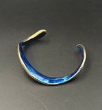NEW! Bronze Cuff with blue patina-BRB1001-B