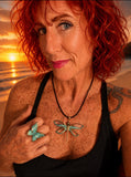 NEW!Bronze Butterfly Ring with Verde Patina-BRR1028-V