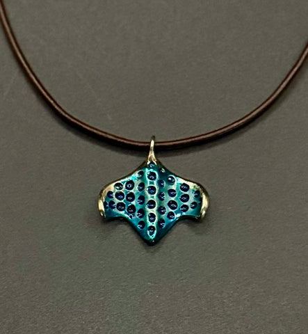 Bronze Sm Spotted Eagle Ray Pendant-BRS1025-B