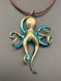 NEW! Bronze Lg Octopus with Blue Patina-BRS1023-B