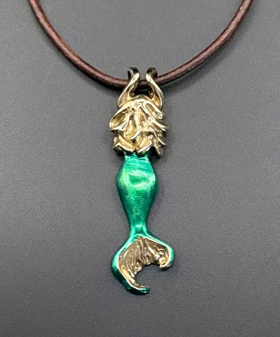 NEW! Bronze Mermaid with Green Patina-BRP1057-G