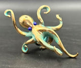 NEW! Bronze Octopus Ring w/ verde patina BRR1055-V