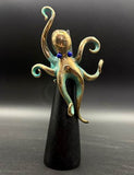 NEW! Bronze Octopus Ring w/ verde patina BRR1055-V