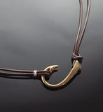 2 in 1 Bronze Lg Hook Necklace-2-1BRP1017