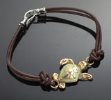 Bronze Loggerhead Leather Bracelet