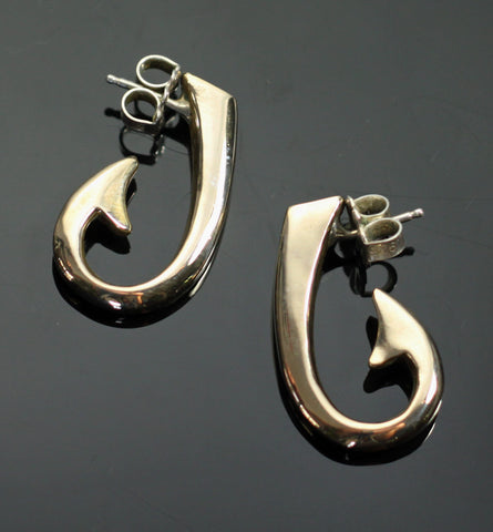 Bronze Sm “J” Hook Earrings B REP1039
