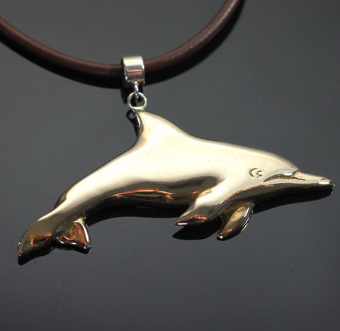 Bronze Dolphin Pendant – BRS1001