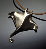 Bronze Manta Ray Pendant