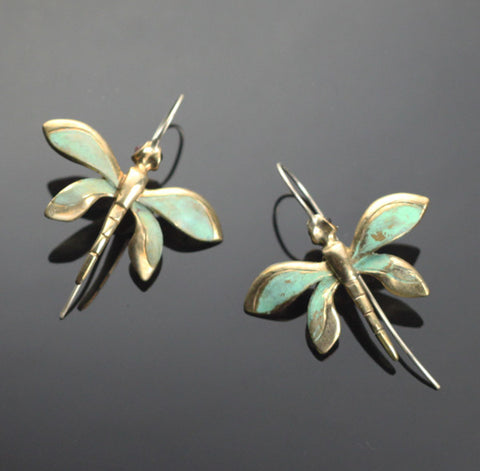Bronze Dragonfly Earrings-BREW1020
