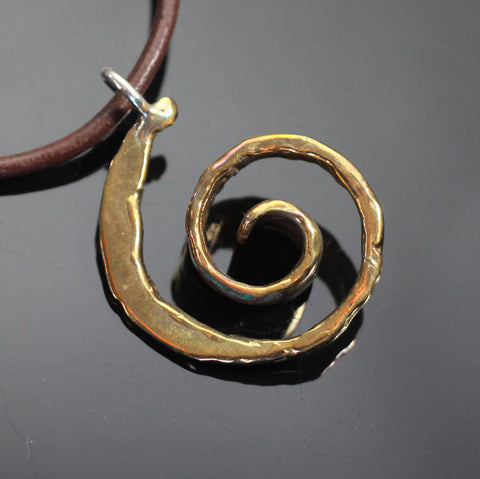 Bronze Lg Spiral Pendant-BRP1023