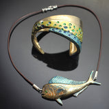 Bronze Mahi-Mahi Cuff and Necklace Set