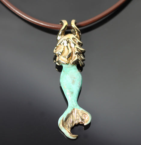 Bronze Mermaid Pendant-BRP1057