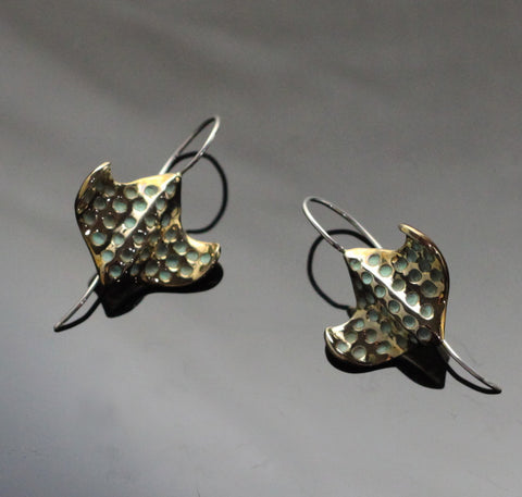 Bronze Spotted Eagle Ray Earrings-BRE1019