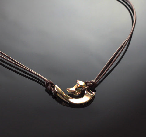 Bronze Tribal Hook Sideways Necklace – BRF1012-S