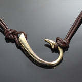 Bronze Large Sideway’s Hook Necklace – BRP1017-S