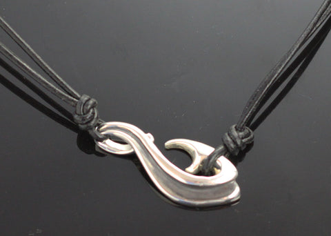 Grooved Hook Necklace – F1013-S