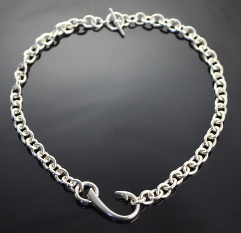 Lg Hook on Heavy Link Necklace-P1017-HL