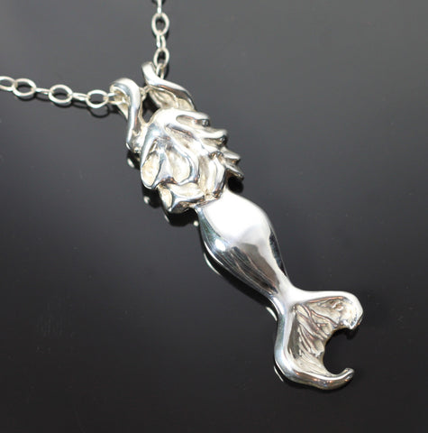 Mermaid Pendant on chain-P1057-chain