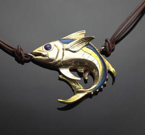 Bronze Yellowfin Tuna Necklace-BRF1020-N