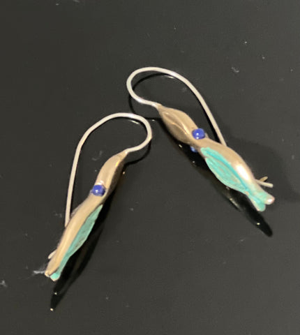 Bronze Squid Earrings Verde-BRE1021V