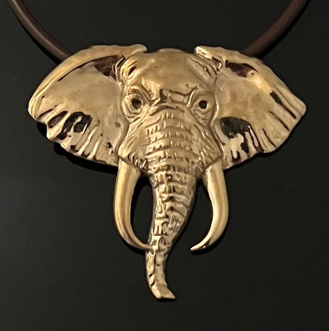 Bronze Elephant Pendant-BRW1007